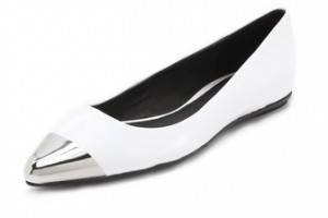 Messeca New York Jacqueline Metal Cap Toe Flats