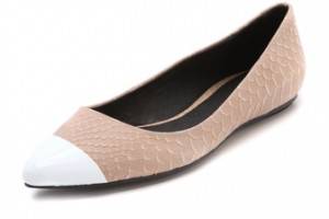 Messeca New York Jacqueline Metal Toe Flats