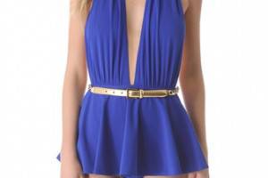 Michael Kors Collection Empire Skirted Maillot