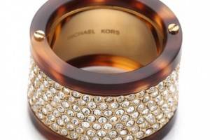 Michael Kors Pave Tortoise Barrel Ring