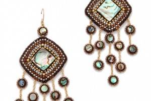 Miguel Ases Abalone & Vermeil Beaded Earrings