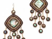 Miguel Ases Abalone &amp; Vermeil Beaded Earrings