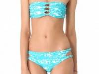 MIKOH SWIMWEAR Monaco Cutout Bandeau Bikini Top