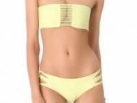 MIKOH SWIMWEAR Sunset Looped Bandeau Bikini Top