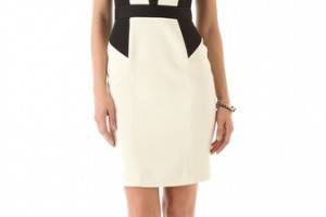 Milly Colorblock Bustier Dress