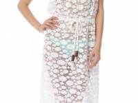 Milly Pahala Crochet Maxi Cover Up Dress