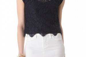 Milly Walker Lace Cropped Top