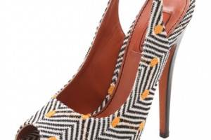 Missoni Slingback Peep Toe Sandals