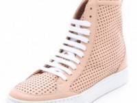 MM6 Maison Martin Margiela Perforated High Top Sneakers