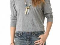 MONROW Drape Back Sweatshirt