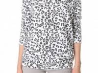 MONROW Leopard Boyfriend Sweatshirt