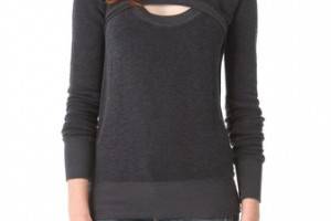 MONROW Open Front Sweatshirt