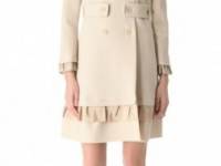 Moschino Crepe Double Pea Coat