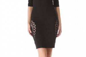 Moschino Eyelet Cutout Knit Dress