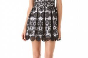 Nicholas Crochet Lace Racer Dress