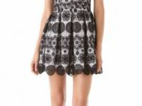 Nicholas Crochet Lace Racer Dress