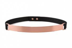 Nicholas Roxanne Thin Rose Gold Plate Belt