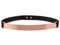 Nicholas Roxanne Thin Rose Gold Plate Belt