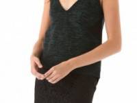 No. 21 Marled Knit Tank with Lace