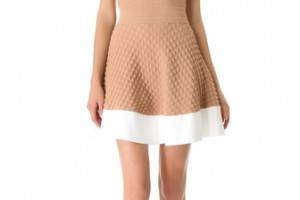 No. 21 Scalloped Knit Dress with Contrast Hem