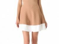 No. 21 Scalloped Knit Dress with Contrast Hem