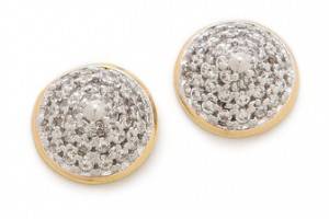 Noir Jewelry Classic Round Pave Stud Earrings