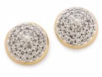 Noir Jewelry Classic Round Pave Stud Earrings