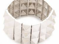 Noir Jewelry Triple Pyramid Stud Bracelet