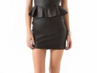 ONE by Jonathan Simkhai Leather Peplum Dress