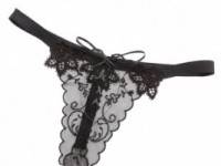 Only Hearts Betsey Lace Up Net Thong