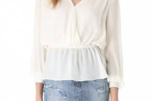 Parker Getty Peplum Top