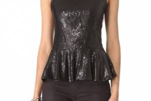 Parker Sequin Peplum Top