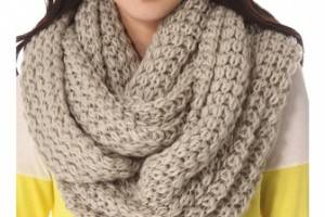 Paula Bianco Chunky Knit Wrap Scarf