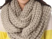 Paula Bianco Chunky Knit Wrap Scarf