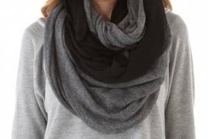 Paula Bianco Color Block Wrap Scarf