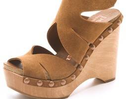 Pedro Garcia Agatha Suede Wedge Sandals