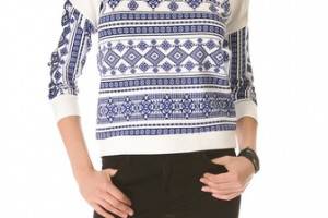 Pencey Geo Print Raglan Sweatshirt