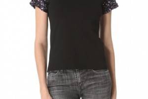 Pencey Sequin Top with Short Sleeves