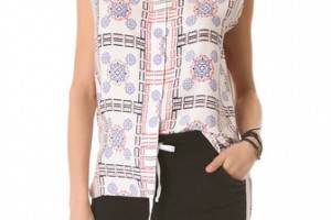 Pencey Tile Print Blouse