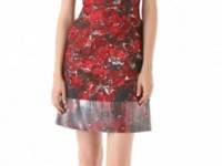 Peter Som Floral Dress with Coated Trim