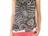 Peter Som Vine Print Sleeveless Top