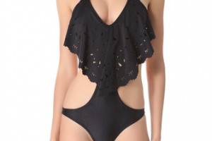 PilyQ Glam Black Cutout One Piece