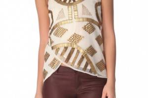 PJK Patterson J. Kincaid Marcel Beaded Tank