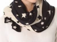 Plush Star Knit Reversible Scarf