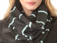 Plush Striped Fleece Lined Scarf