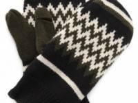 Plush Zigzag Fleece Lined Mittens