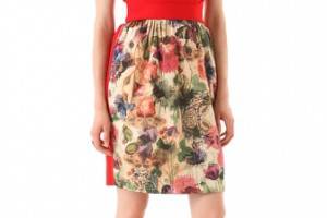 Preen Dress with Print Skirt