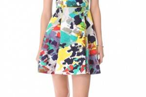 Rachel Roy Arts Stencil A-Line Dress