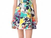 Rachel Roy Arts Stencil A-Line Dress