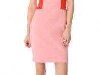 Rachel Roy Leather Mix Sheath Dress